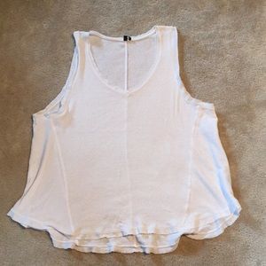 Urban Outfitters White Ribbed Tank Size M
